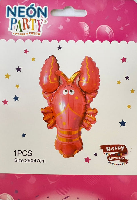 Globo Metalizado Animal Marino Langosta 10”