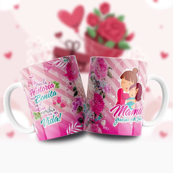 Mug Feliz Dia De La Madre 11 Oz Ref. 102 x 1 Unidad
