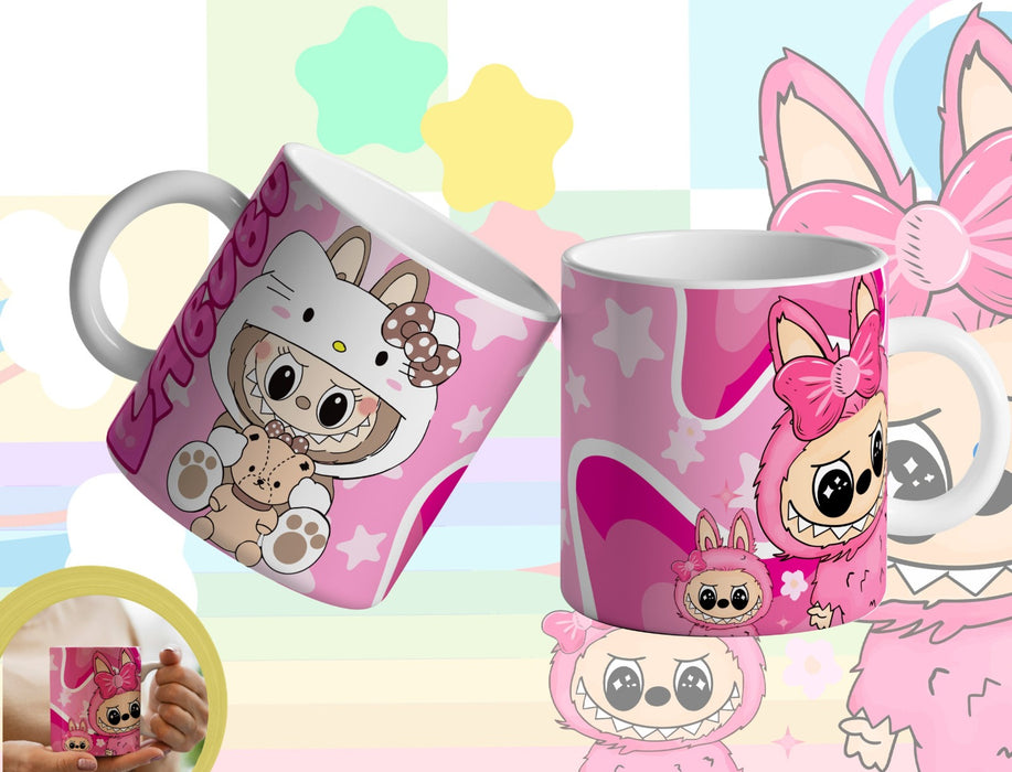 Mug Labubu 11 Oz Ref. 1 Lychee Berry Hello Kitty x 1 Unidad