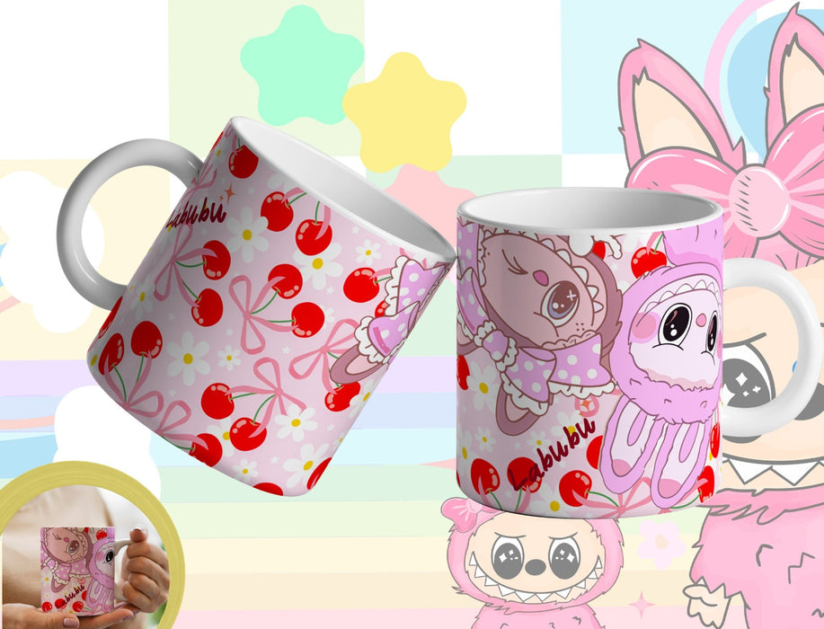 Mug Labubu 11 Oz Ref. 6 Lychee Berry Cerezas x 1 Unidad