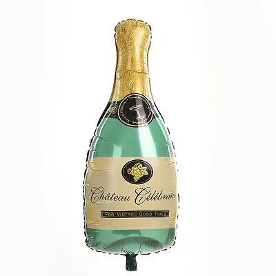Globo Metalizado Botella Champaña Verde 14" Festella