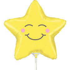Globo Metalizado Estrella Feliz 12"