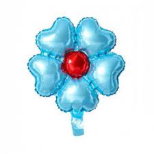 Globo Metalizado Flor Margarita 18" Azul
