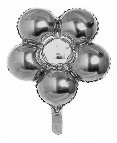 Globo Metalizado Flor Margarita 18" Plata