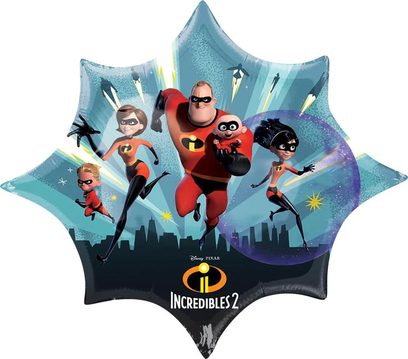 Globo Metalizado Estrella 8 Puntas Los Increibles II 35" X 1 Pieza