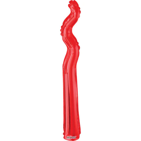 Globo Kurly Zig Zag Rojo 14"