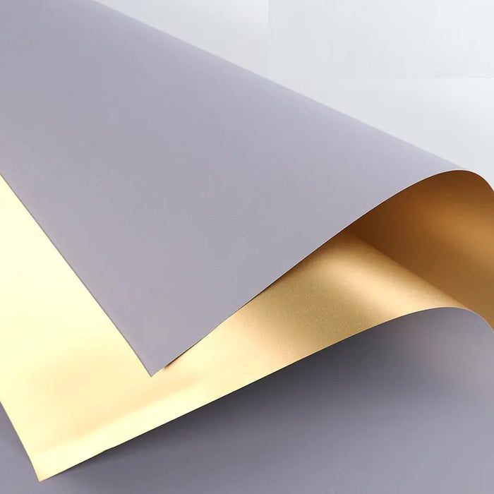 Papel Coreano Doble Paquete x 20 Color Lavanda/Dorado