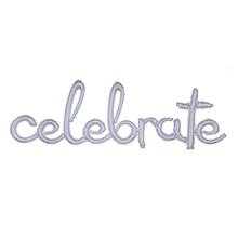 Globo Letrero Celebrate Plateado Iridiscente 59" Anagram