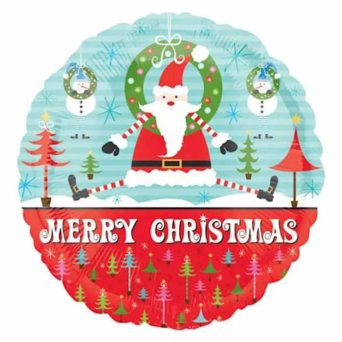 Globo Metalizado Merry Christmas Papa Noel 18" Anagram