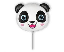 Globo Metalizado Carita de Panda 8"