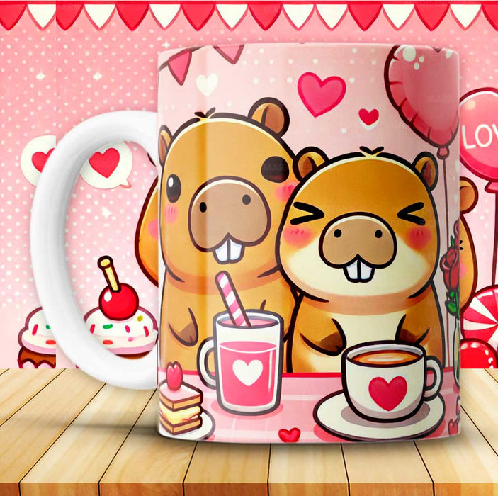 Mug San Valentin Capibara 11 Oz Ref. 39 x 1 Unidad