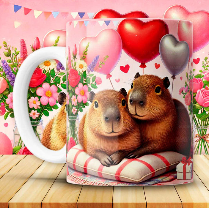 Mug San Valentin Capibara 11 Oz Ref. 19 x 1 Unidad