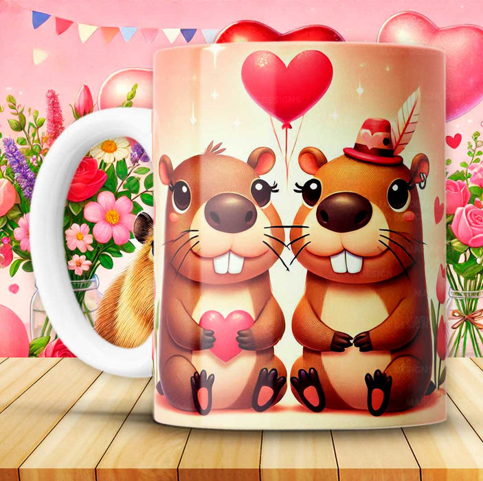 Mug San Valentin Capibara 11 Oz Ref. 18 x 1 Unidad