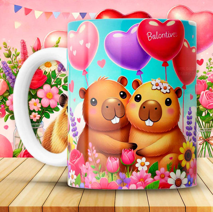 Mug San Valentin Capibara 11 Oz Ref. 21 x 1 Unidad