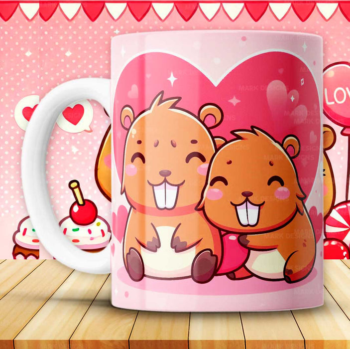 Mug San Valentin Capibara 11 Oz Ref. 40 x 1 Unidad