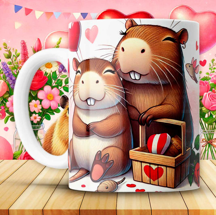 Mug San Valentin Capibara 11 Oz Ref. 17 x 1 Unidad
