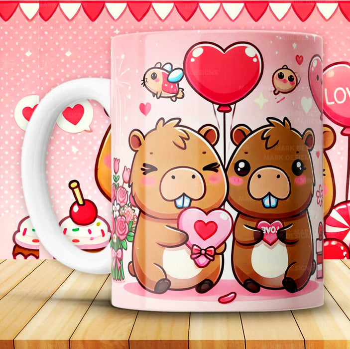 Mug San Valentin Capibara 11 Oz Ref. 48 x 1 Unidad