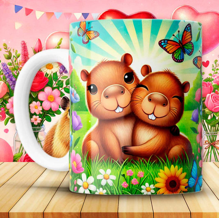 Mug San Valentin Capibara 11 Oz Ref. 22 x 1 Unidad