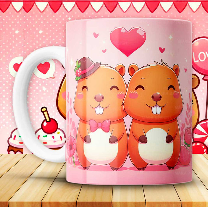 Mug San Valentin Capibara 11 Oz Ref. 47 x 1 Unidad