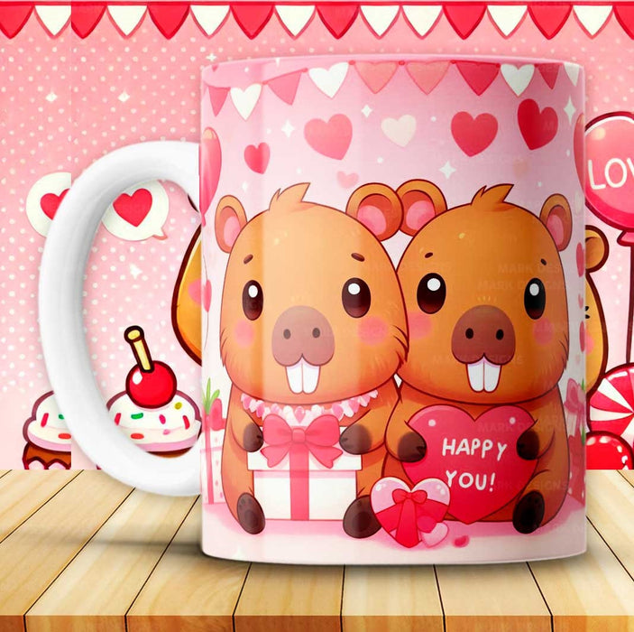 Mug San Valentin Capibara 11 Oz Ref. 42 x 1 Unidad