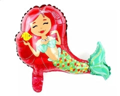 Globo Metalizado Sirena Roja 14" Festella