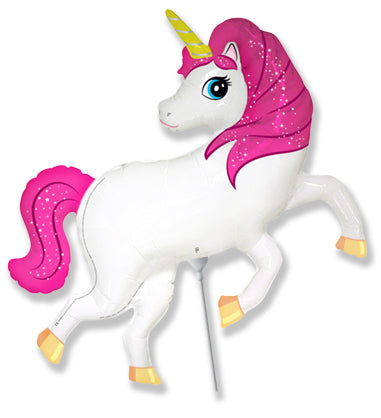 Globo Metalizado Unicornio Fucsia 14"