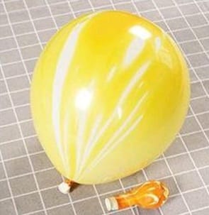 Globo Marmoleado R12 X unidad color Amarillo
