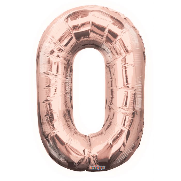 Globo Metalizado # 0 Dorado Rosa 16" Festella