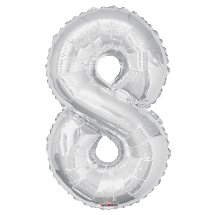 Globo Metalizado # 8 Plateado 32" Sempertex