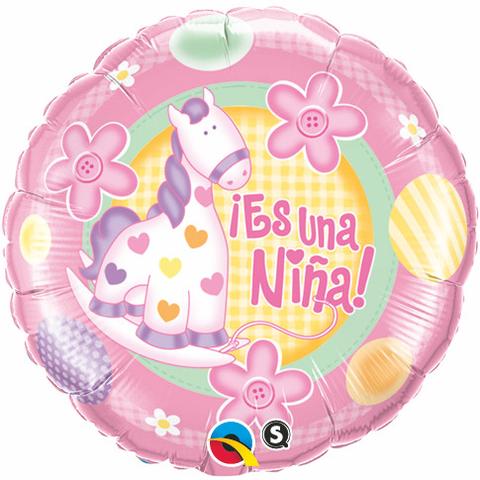 Globo Qualatex Metalizado Baby 18" Es Una Niña