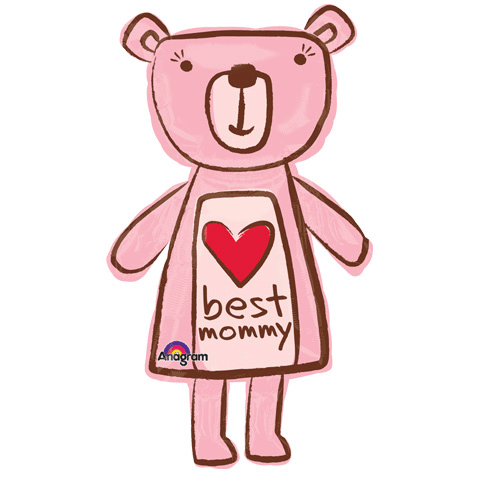 Globo Osito Best Mommy 35" Marca Anagram
