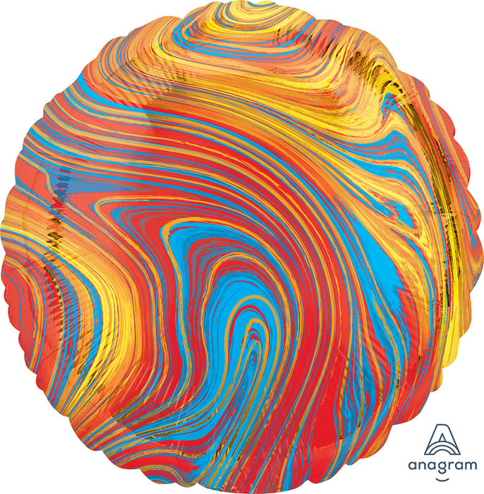 Globo Marblez Round 18"� ColorFul