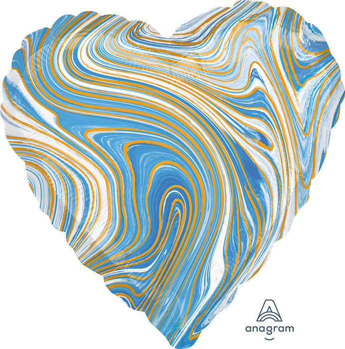 Globo Marblez Corazón 18"� Azul