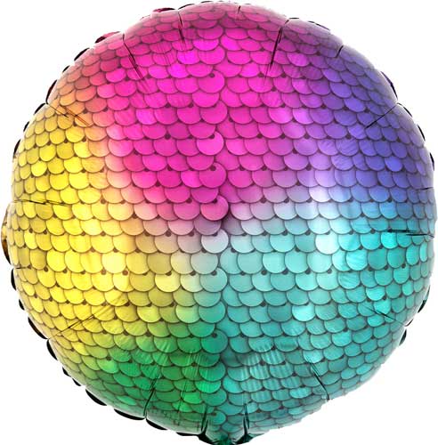 Globo Round Lentejuelas Rainbow 17" Anagram