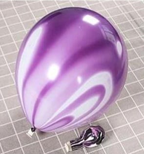 Globo Marmoleado R12 X unidad color Violeta