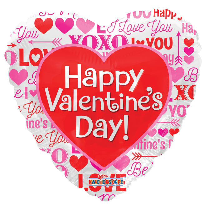 Globo Metalizado Happy Valentines Day 18" Ref. 57