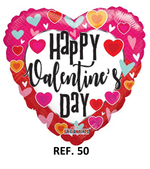 Globo Metalizado Happy Valentines Day 18" Ref. 50