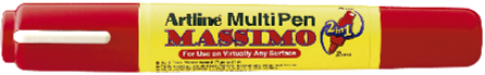 Marcador Artline Massimo Multi Pen 2 en 1 2mm Rojo