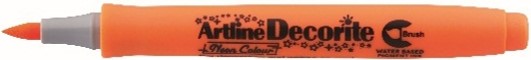 Marcador Artline Decorite Brush Pastel Naranja