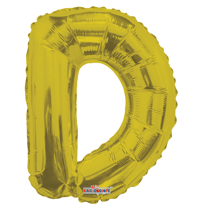 Globo Letra "D" Dorado 16"