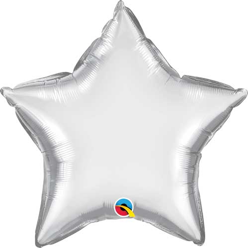 Globo Metalizado Estrella Chrome Silver 20" Qualatex