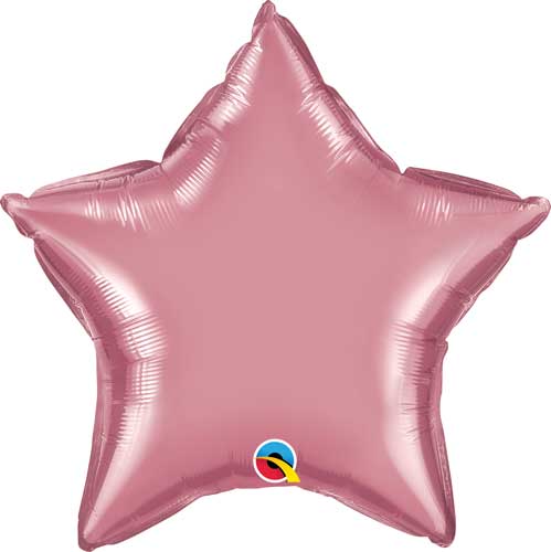 Globo Metalizado Estrella Chrome Mauve 20" Qualatex