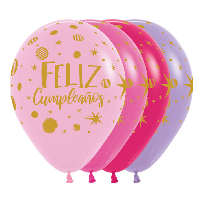 Globos Fashion Surtido Fiesta Destellos R12 x 12 Unidades Sempertex