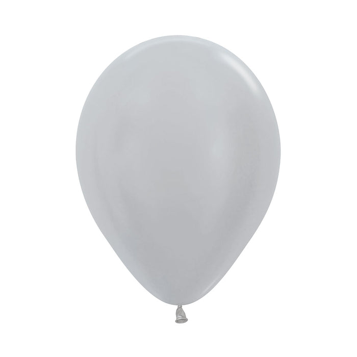 Globo Plata Satin R12 X 50 Unidades Sempertex