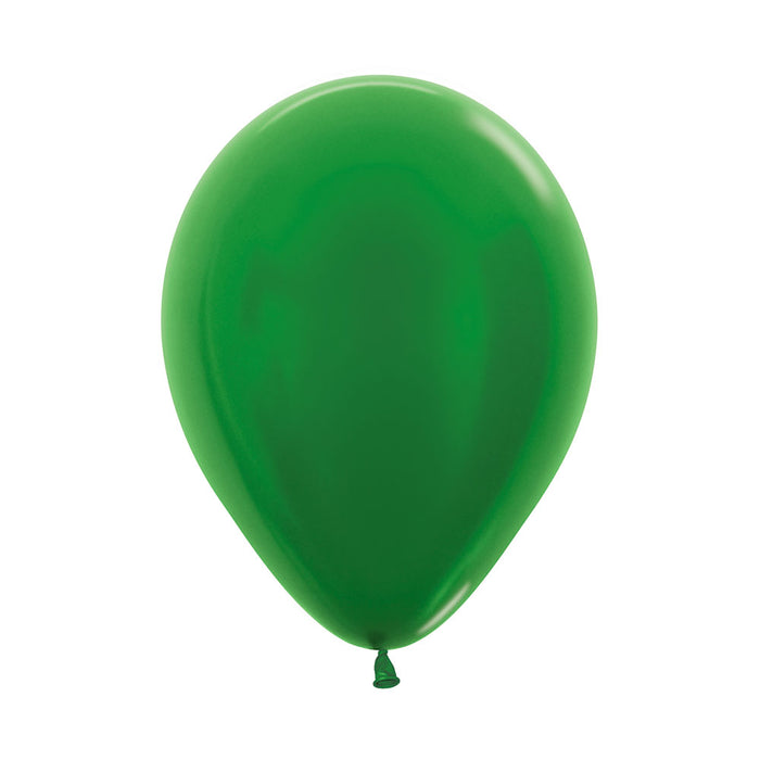 Globo Verde Metal R12 X 50 Unidades Sempertex