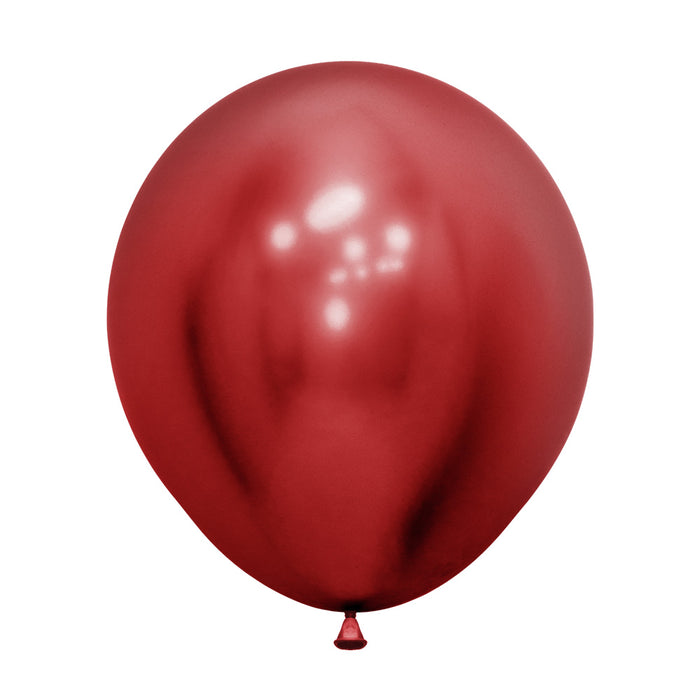 Globo Rojo Cristal Reflex R18 x 6 Unidades Sempertex