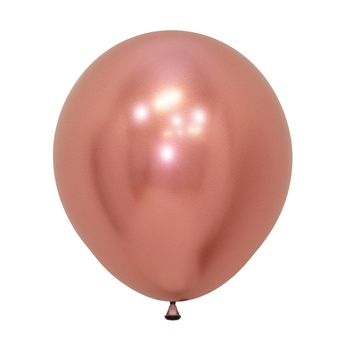 UNIDAD DE Globo Reflex R18 x UNIDAD color Dorado rosa