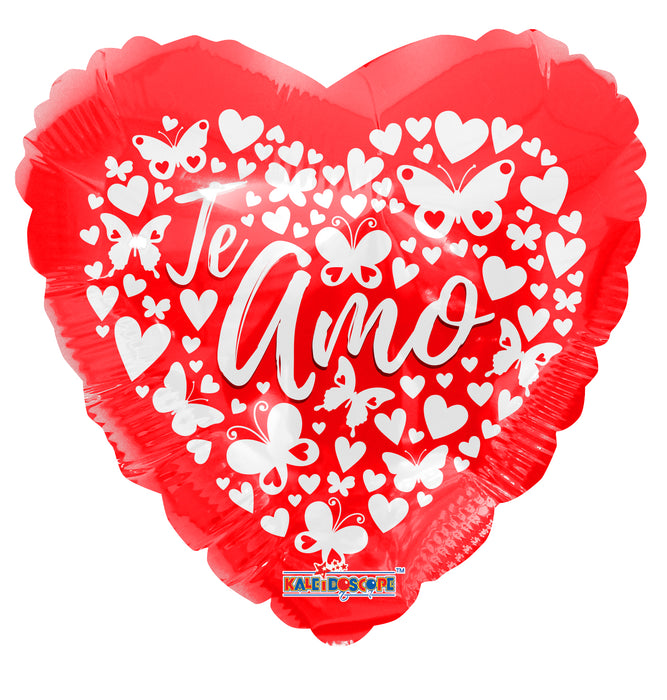 Globo Metalizado Te Amo Corazon Rojo 18" Ref. 4