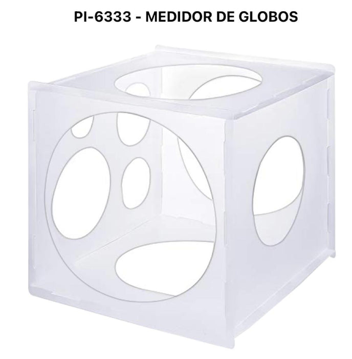 Calibrador de Globos en Acetato 30 x 30 x 30cm x 1 Unidad