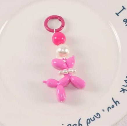 Llavero Balloon Dog Fucsia Perlas x 1